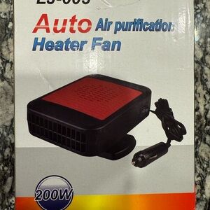 Auto Air Purification Heater Fan with Red and Black Design